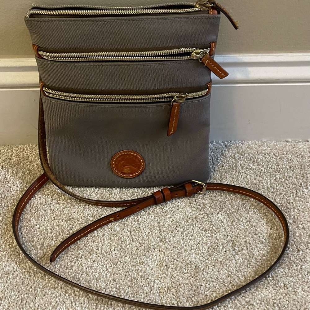 Dooney & Bourke gray canvas crossbody